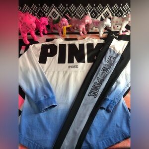 2015 PINK Victoria's Secret Campus Shirt with Ultimate Leggings Matching Set